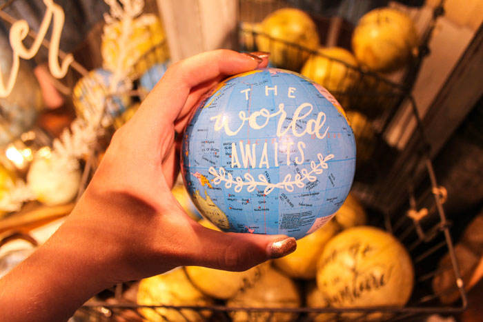 Globe Art Birds & Words Boutique Downtown McKinney