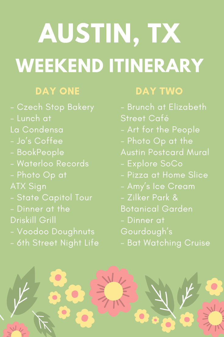 Austin, TX weekend itinerary